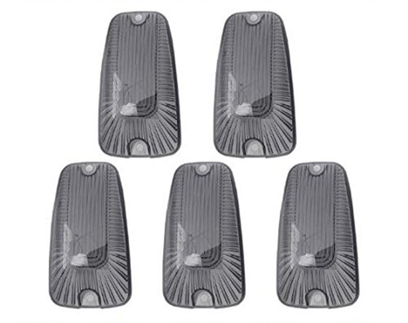5pcs Cab Marker Light Smoke Cover, Cab Roof Running Lights, Top Light for 1988-2002 Chevy GMC C1500 C2500 C3500 K1500 K2500 K3500 Pickup Trucks